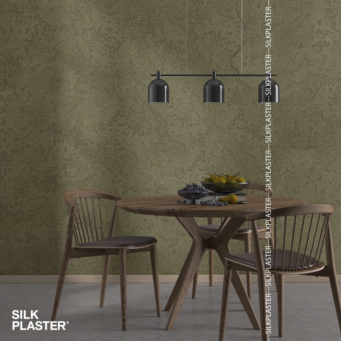 Жидкие обои Silk Plaster Декоративная штукатурка TUFINO & Topcoat MATTE 03-100, 03-1407, Оливковый