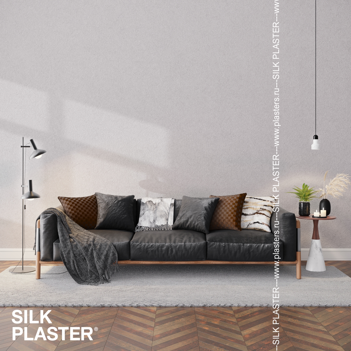 Жидкие обои Silk Plaster Жидкие обои Шёлковая штукатурка Art design 238, Серый
