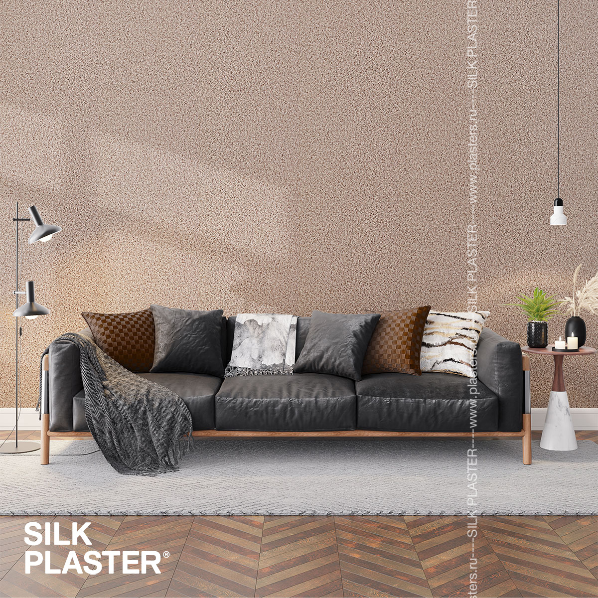 Жидкие обои Silk Plaster Жидкие обои Жидкие обои Fort 515, Коричневый Зеленый