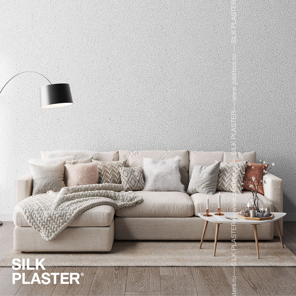 Жидкие обои Silk Plaster Жидкие обои Жидкие обои Optima 060, Серый