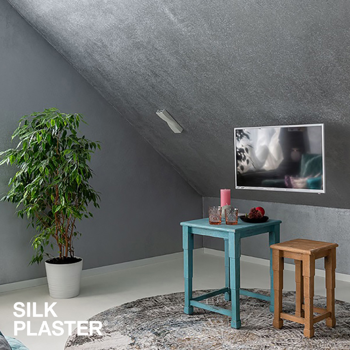 Жидкие обои Silk Plaster Декоративное покрытие BREEZE B2, Серый Серебро
