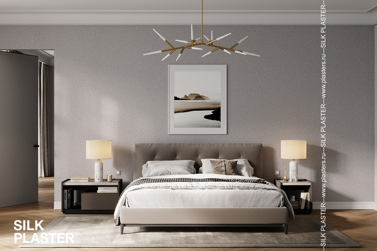 Жидкие обои Silk Plaster Жидкие обои Шелковая штукатурка Miracle 1039, Серый