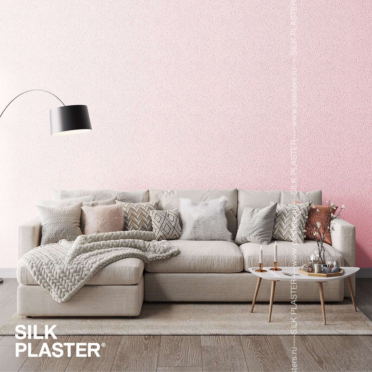 Жидкие обои Silk Plaster Жидкие обои Жидкие обои Optima 053, Розовый