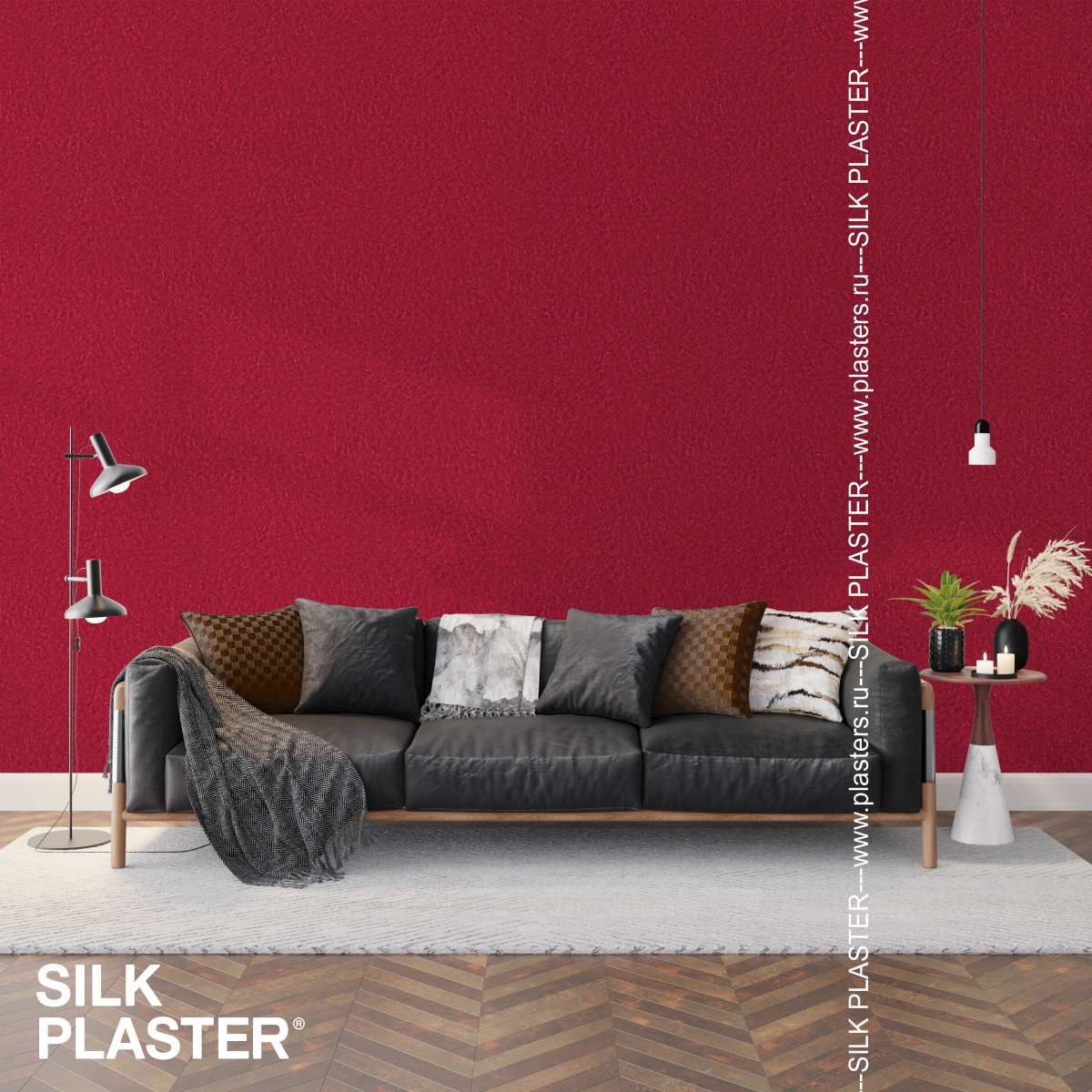 Жидкие обои Silk Plaster Жидкие обои Шёлковая штукатурка Art Design 245, Красный