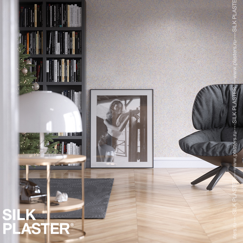 Жидкие обои Silk Plaster Жидкие обои Жидкие обои Prestige 406, Серый Фиолетовый