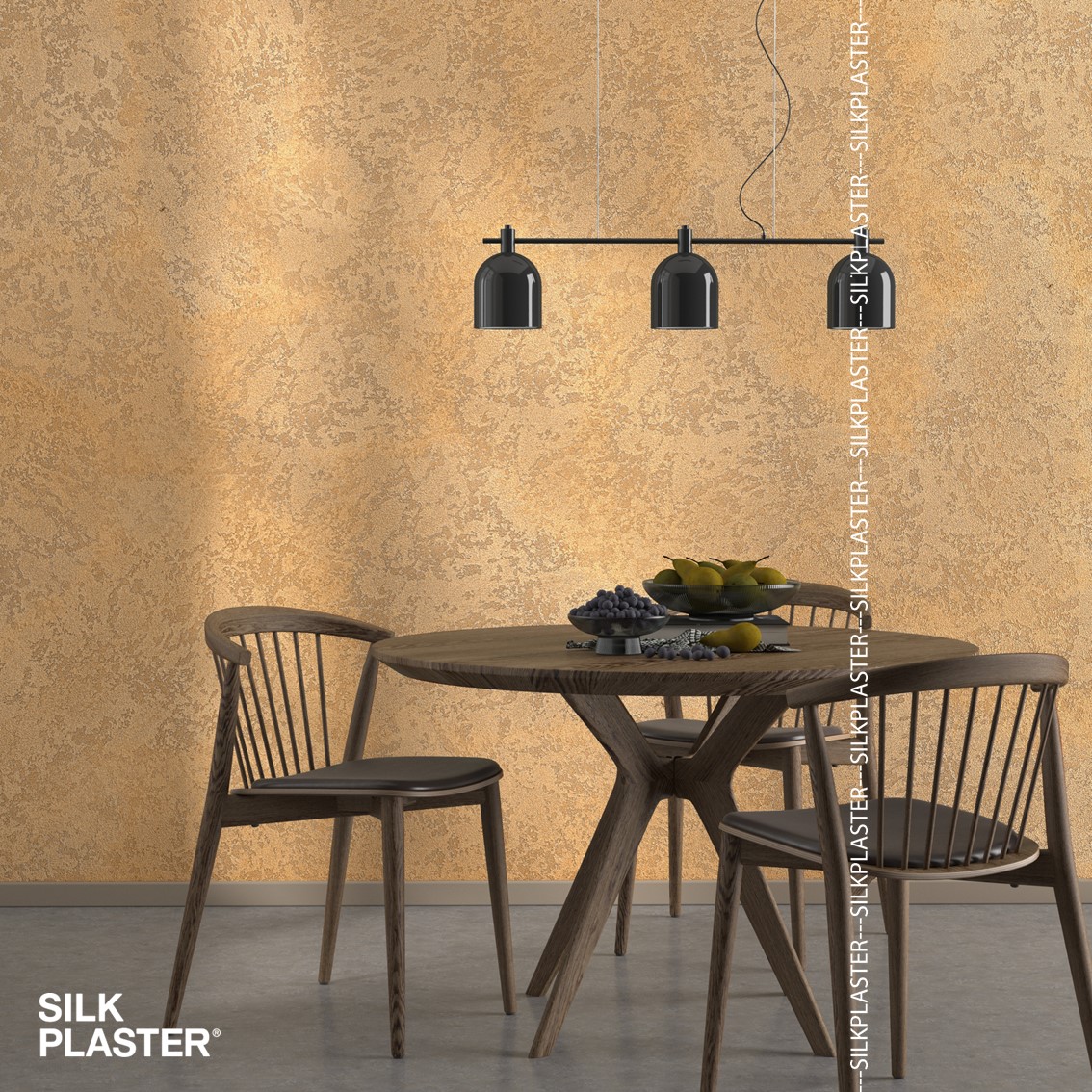 Жидкие обои Silk Plaster Декоративная штукатурка TUFINO & Topcoat MATTE 03-100, 03-920, Коричневый