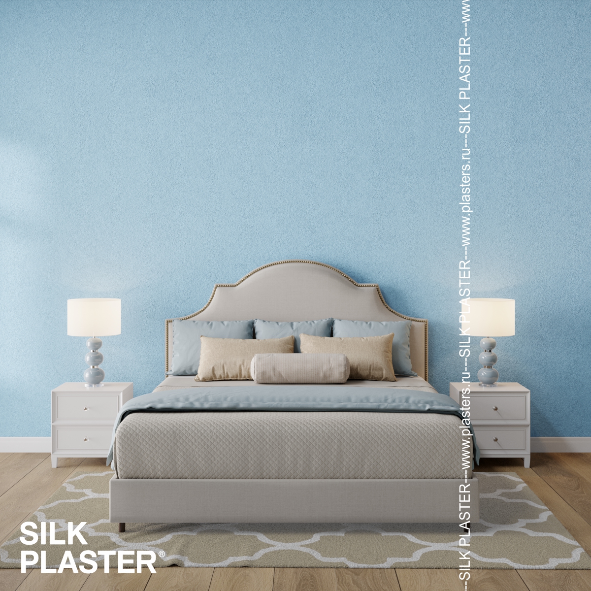 Жидкие обои Silk Plaster Жидкие обои Шёлковая штукатурка Art Design 293, Голубой
