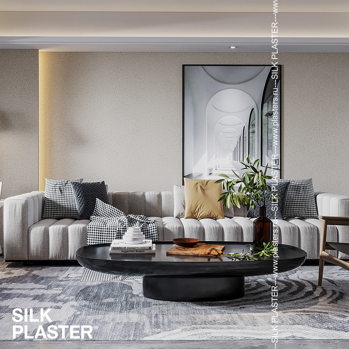Жидкие обои Silk Plaster Жидкие обои Жидкие обои Victoria 724, Бежевый Коричневый