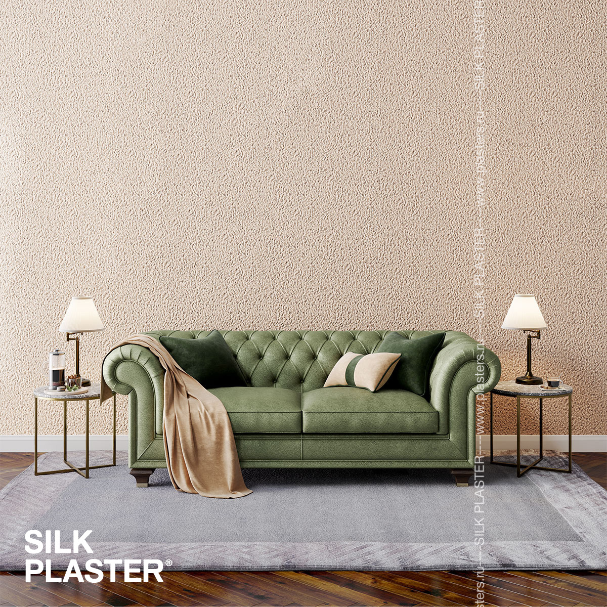 Жидкие обои Silk Plaster Жидкие обои Жидкие обои Victoria 724, Бежевый Коричневый
