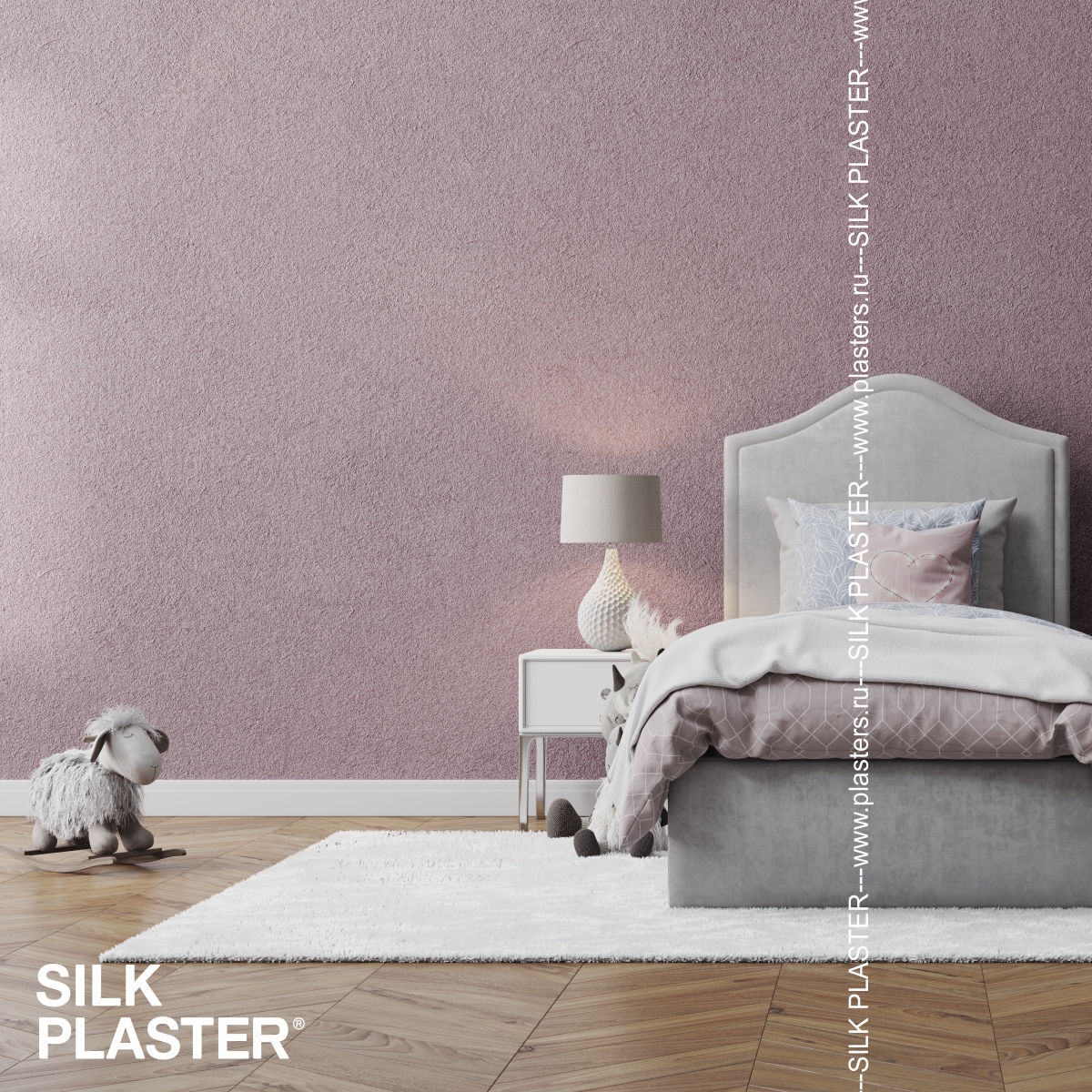 Жидкие обои Silk Plaster Жидкие обои Шёлковая штукатурка Art design 298, Розовый