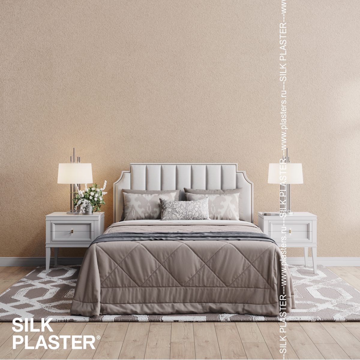 Жидкие обои Silk Plaster Жидкие обои Шёлковая штукатурка Art design 226, Бежевый