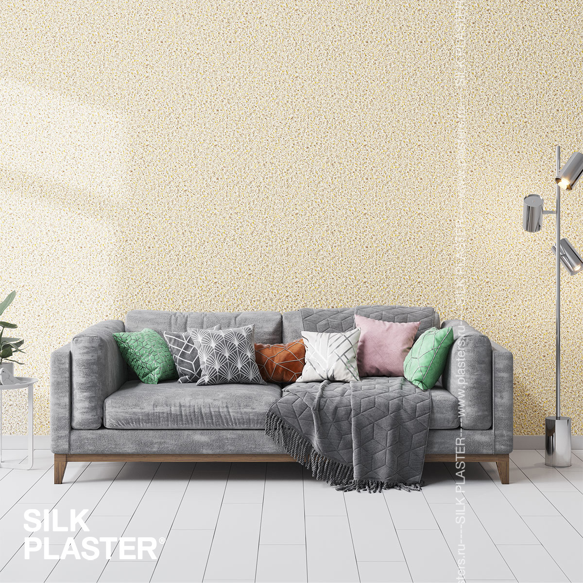 Жидкие обои Silk Plaster Жидкие обои Жидкие обои Prestige 408, Желтый Бежевый Коричневый