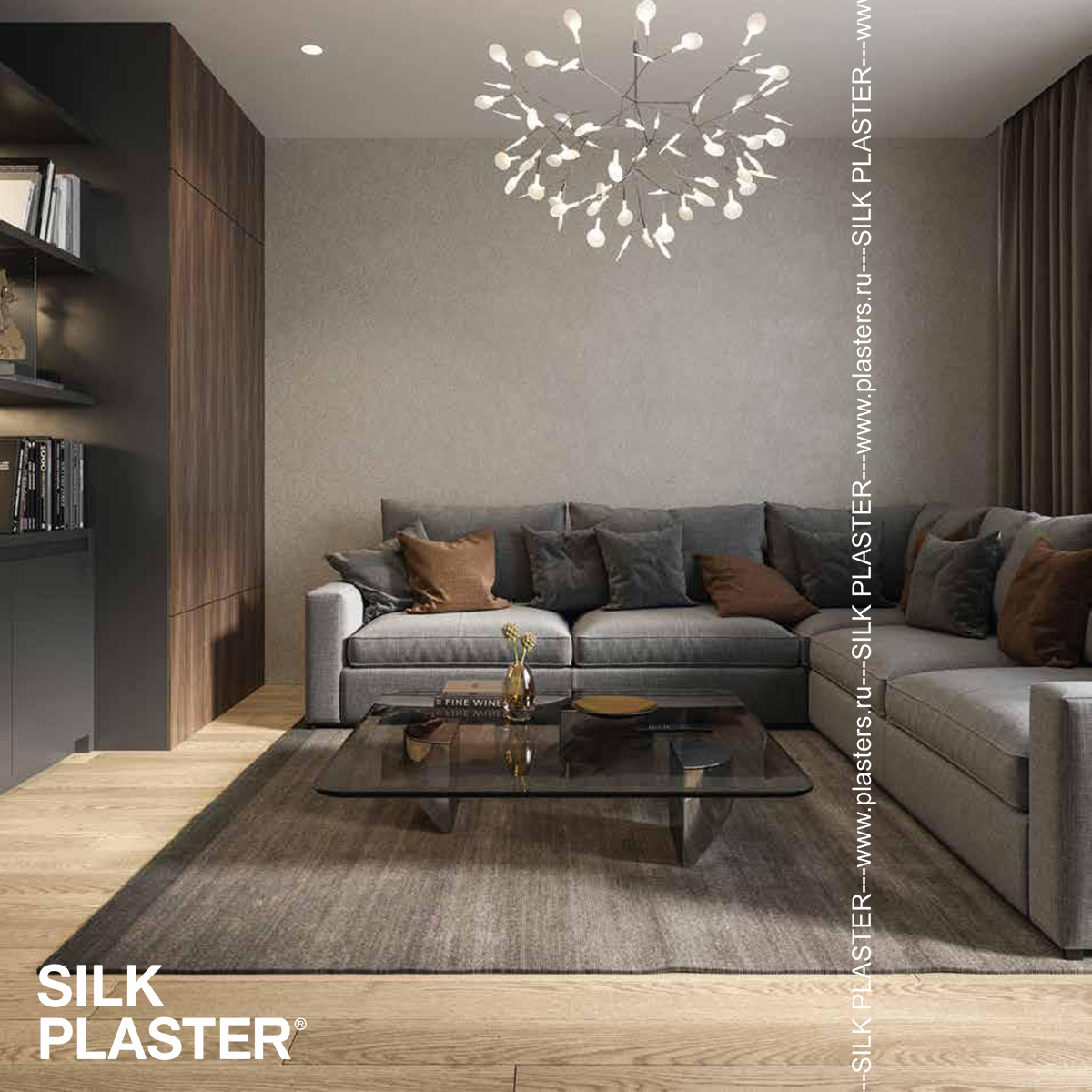 Жидкие обои Silk Plaster Жидкие обои Жидкие обои Prestige 401, Серый