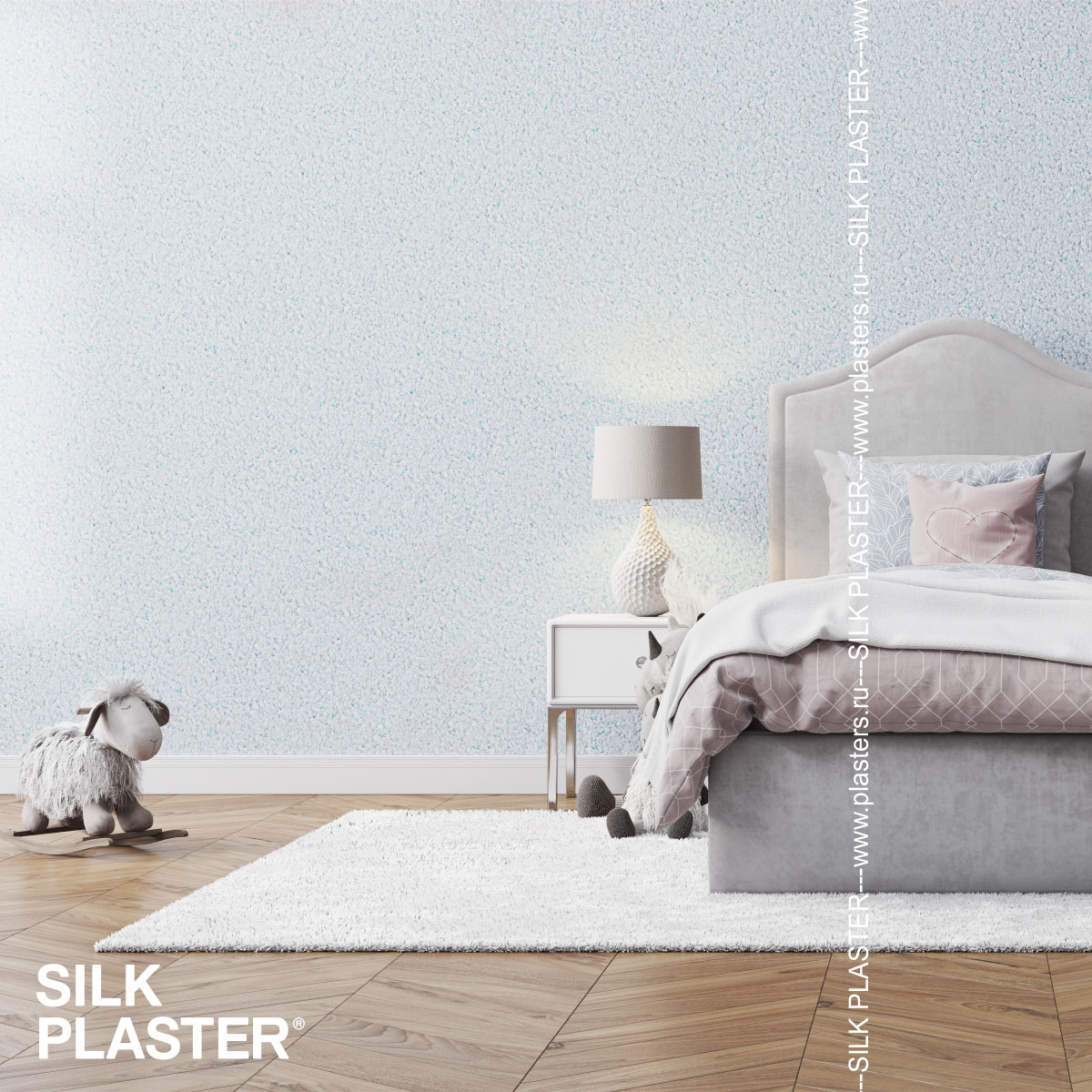Жидкие обои Silk Plaster Жидкие обои Жидкие обои Ecoline 752, Серый Голубой