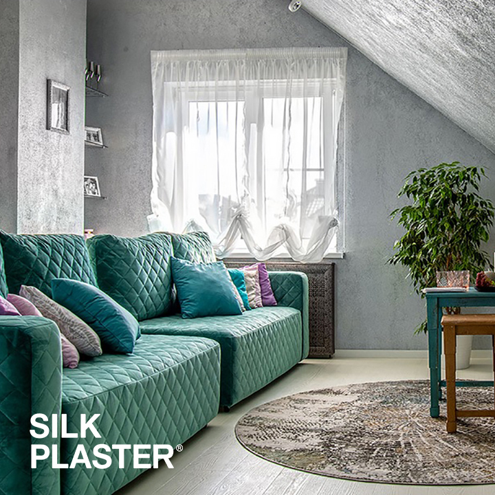 Жидкие обои Silk Plaster Декоративное покрытие BREEZE B2, Серый Серебро