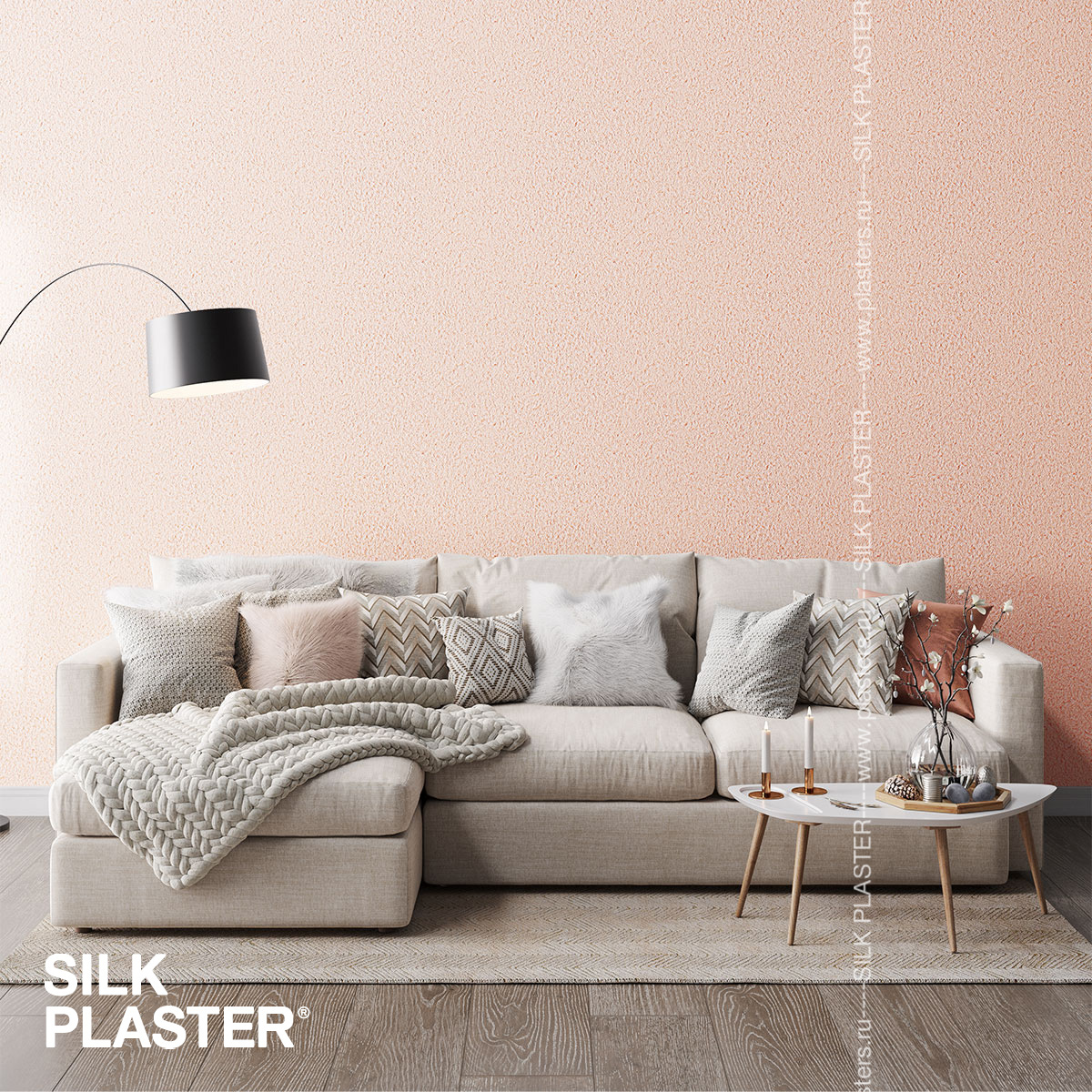 Жидкие обои Silk Plaster Жидкие обои Жидкие обои Optima 055, Оранжевый