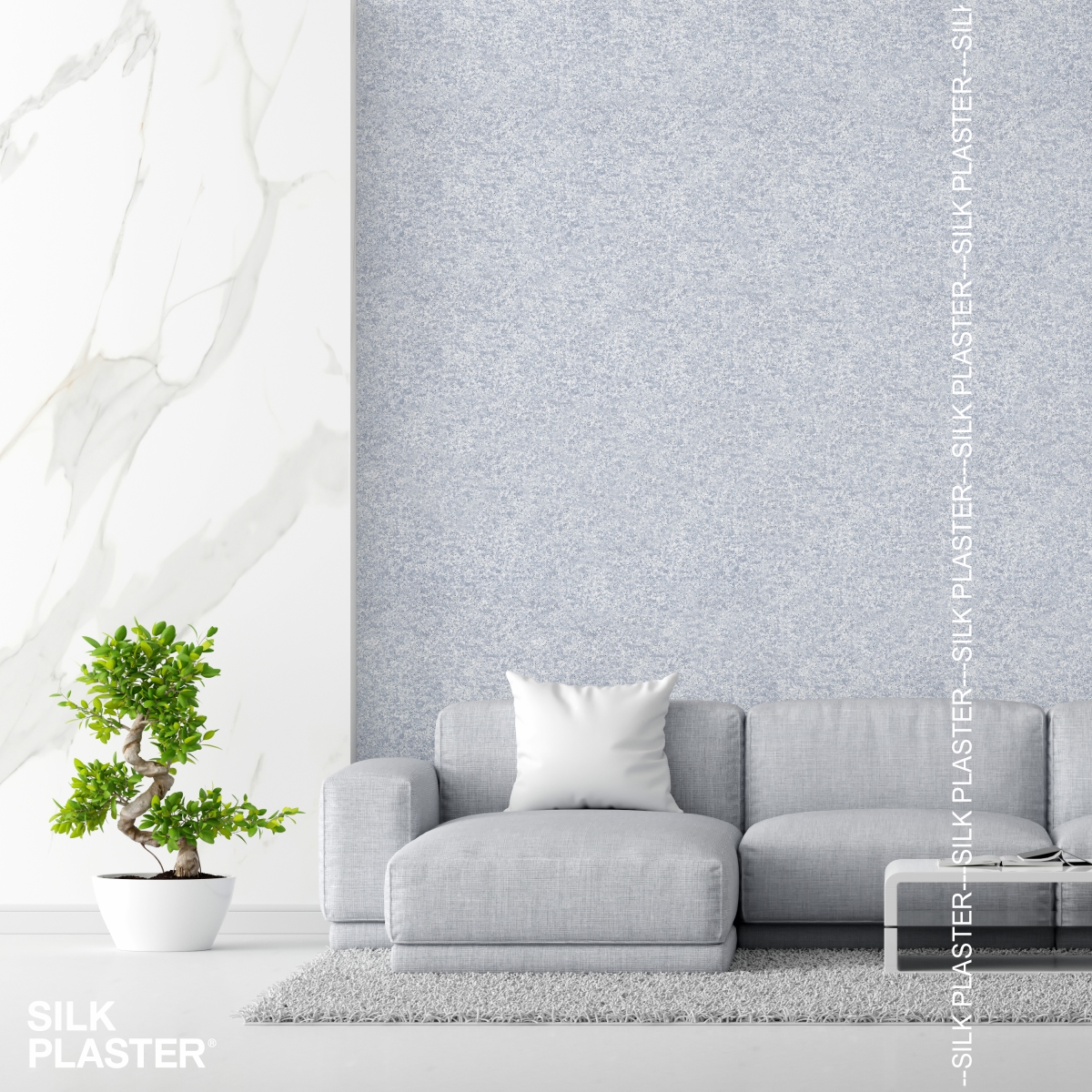 Жидкие обои Silk Plaster Жидкие обои Жидкие обои MODERN 438, Белый Серый