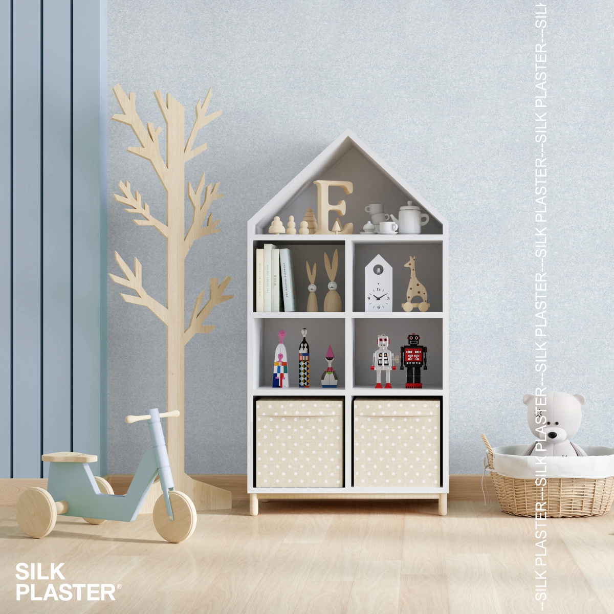 Жидкие обои Silk Plaster Жидкие обои Жидкие обои MODERN 433, Голубой