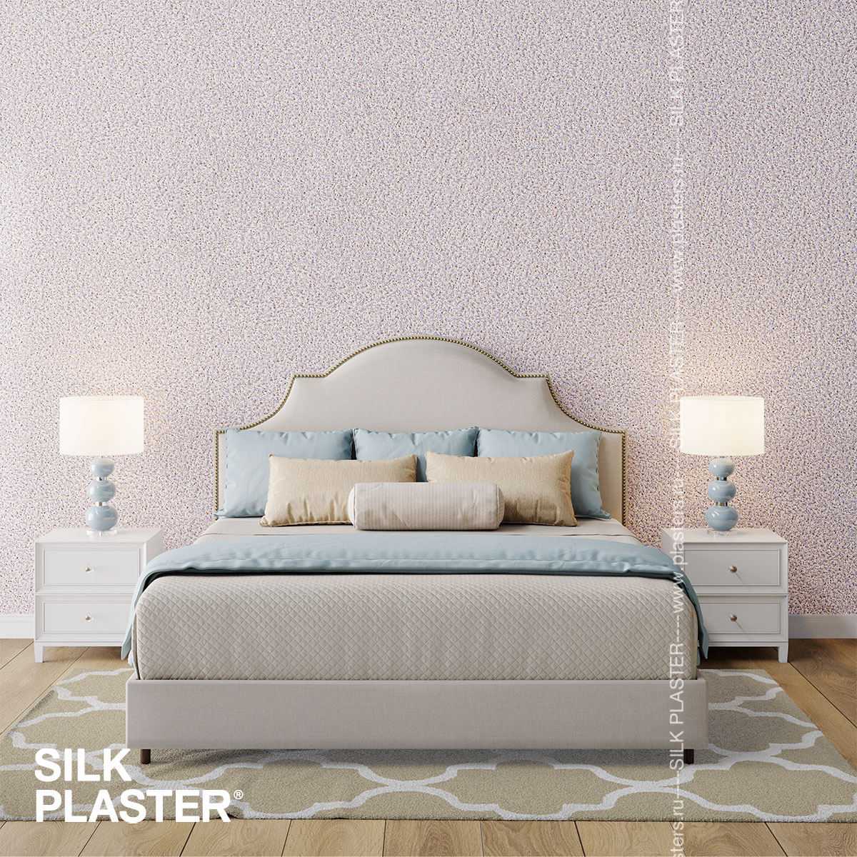Жидкие обои Silk Plaster Жидкие обои Жидкие обои Prestige 406, Серый Фиолетовый