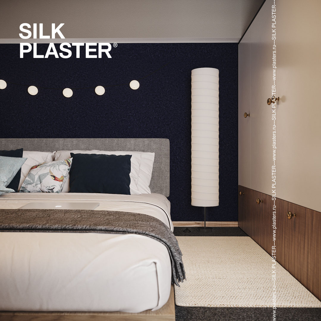 Жидкие обои Silk Plaster Жидкие обои Шёлковая штукатурка Art design 282, Синий