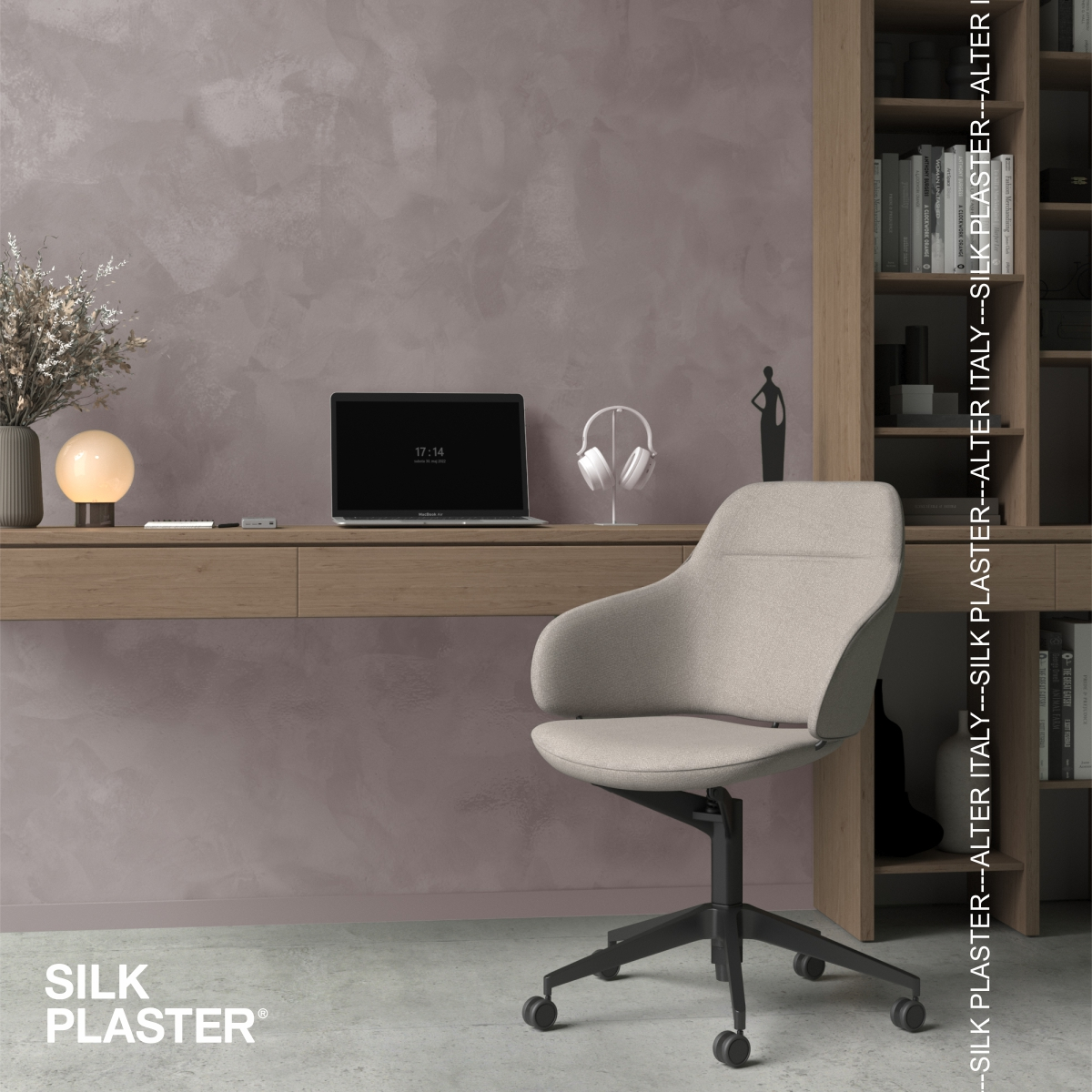 Жидкие обои Silk Plaster Декоративное покрытие BRIATICO 02-532, Фиолетовый