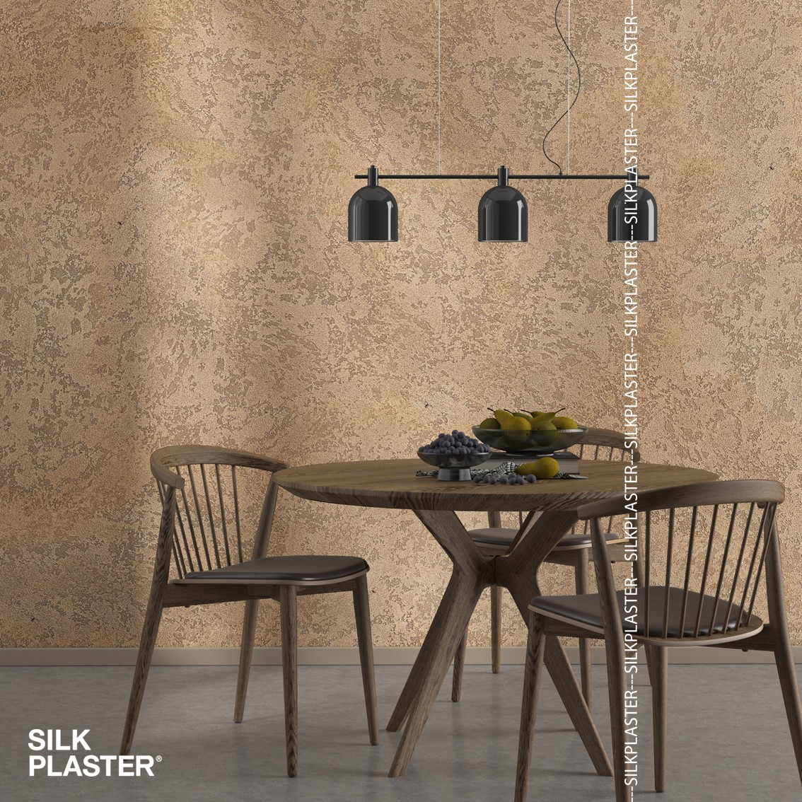 Жидкие обои Silk Plaster Декоративная штукатурка TUFINO & Topcoat MATTE 03-100, 03-820, Коричневый