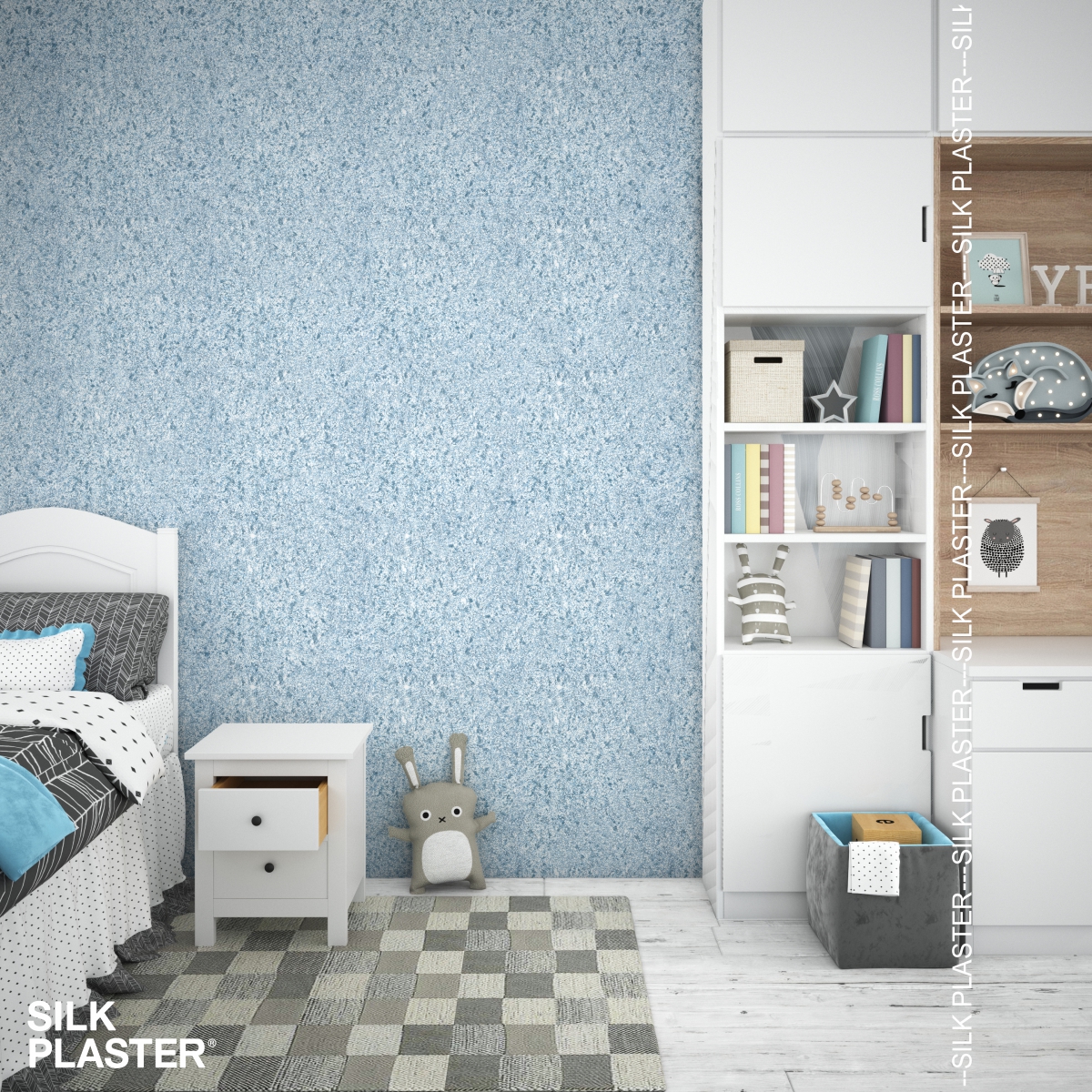 Жидкие обои Silk Plaster Жидкие обои Жидкие обои MODERN 439, Синий