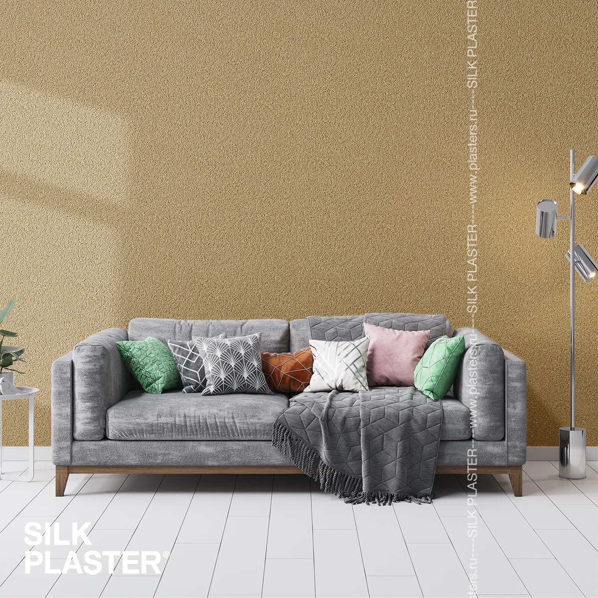 Жидкие обои Silk Plaster Жидкие обои Жидкие обои Fort 512, Бежевый Серый