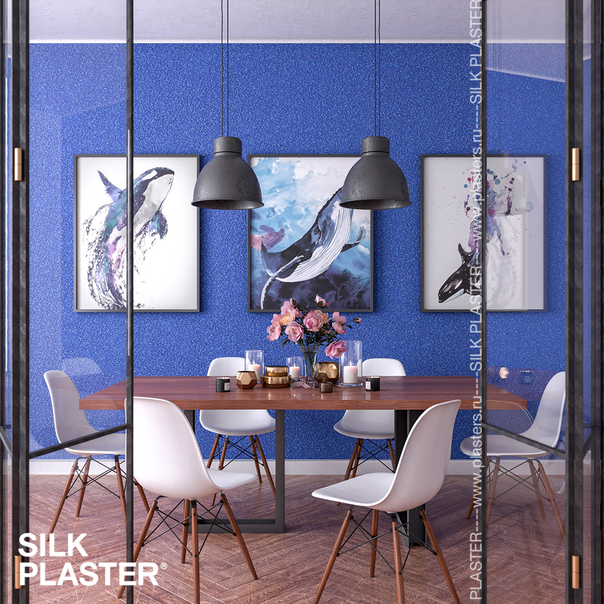 Жидкие обои Silk Plaster Жидкие обои Жидкие обои East 957, Синий