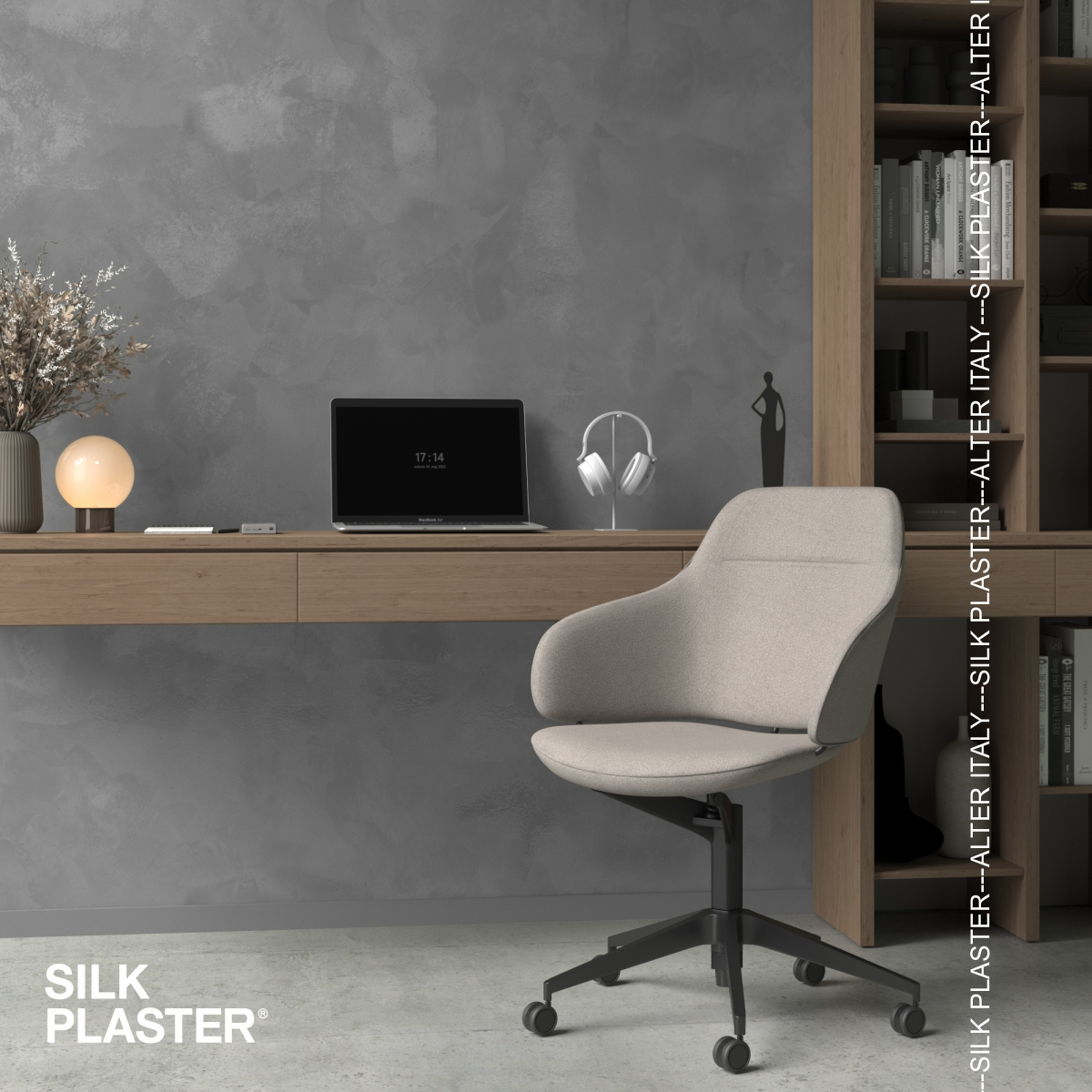 Жидкие обои Silk Plaster Декоративное покрытие BRIATICO 02-105, Серый