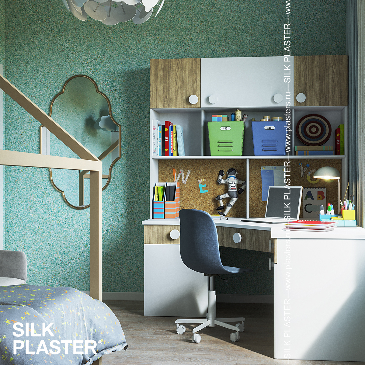 Жидкие обои Silk Plaster Жидкие обои Жидкие обои Standard 015, Зеленый