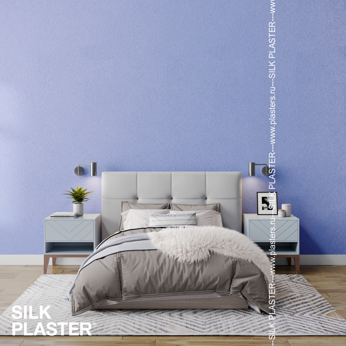 Жидкие обои Silk Plaster Жидкие обои Шёлковая штукатурка Art design 234, Синий