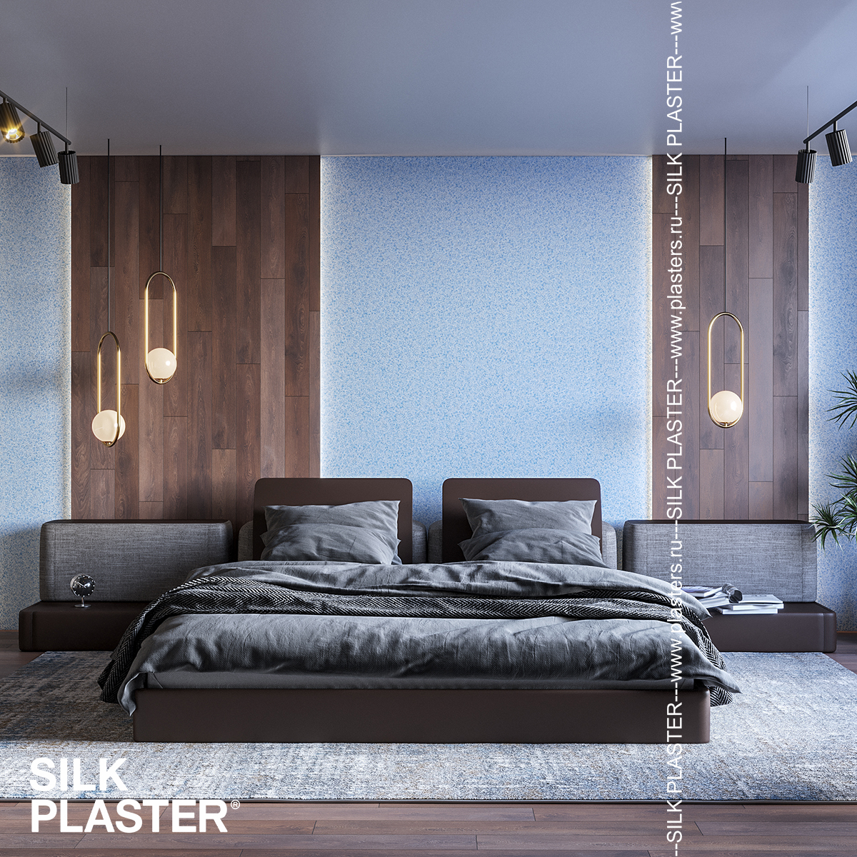 Жидкие обои Silk Plaster Жидкие обои Жидкие обои Victoria 717, Голубой