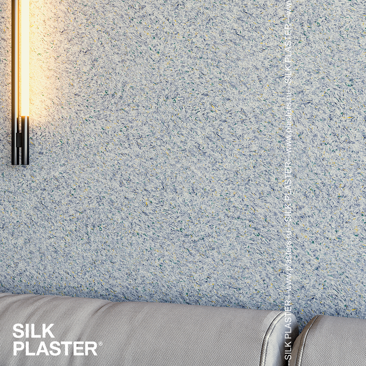 Жидкие обои Silk Plaster Жидкие обои Жидкие обои Standard 020, Серый Синий