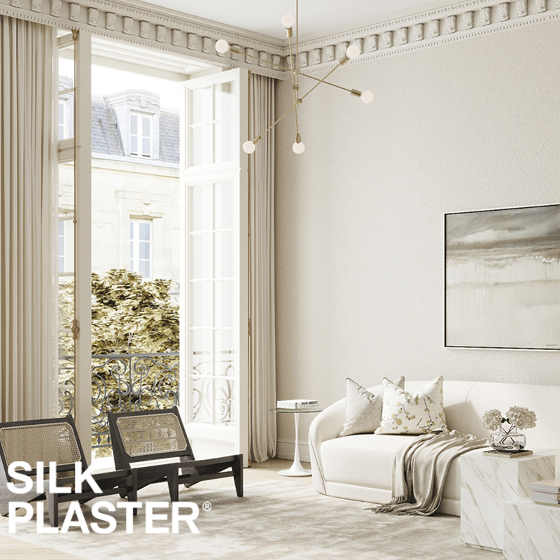 Жидкие обои Silk Plaster Жидкие обои Шёлковая штукатурка Art design 215, Бежевый
