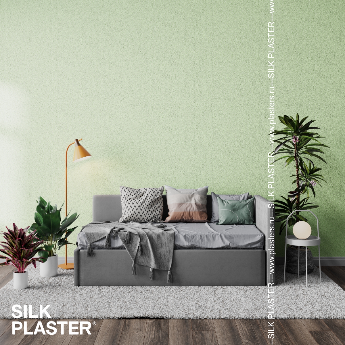 Жидкие обои Silk Plaster Жидкие обои Шёлковая штукатурка Art design 2 272, Зеленый
