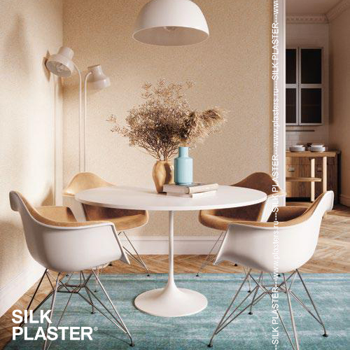Жидкие обои Silk Plaster Жидкие обои Жидкие обои Air line 603, Коричневый Бежевый Оранжевый