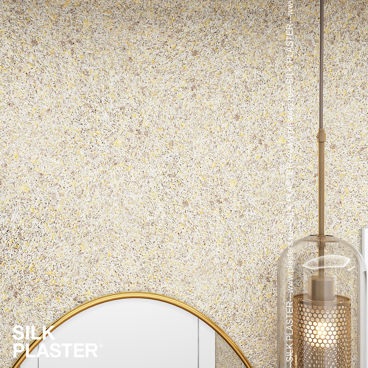 Жидкие обои Silk Plaster Жидкие обои Жидкие обои Prestige 408, Желтый Бежевый Коричневый