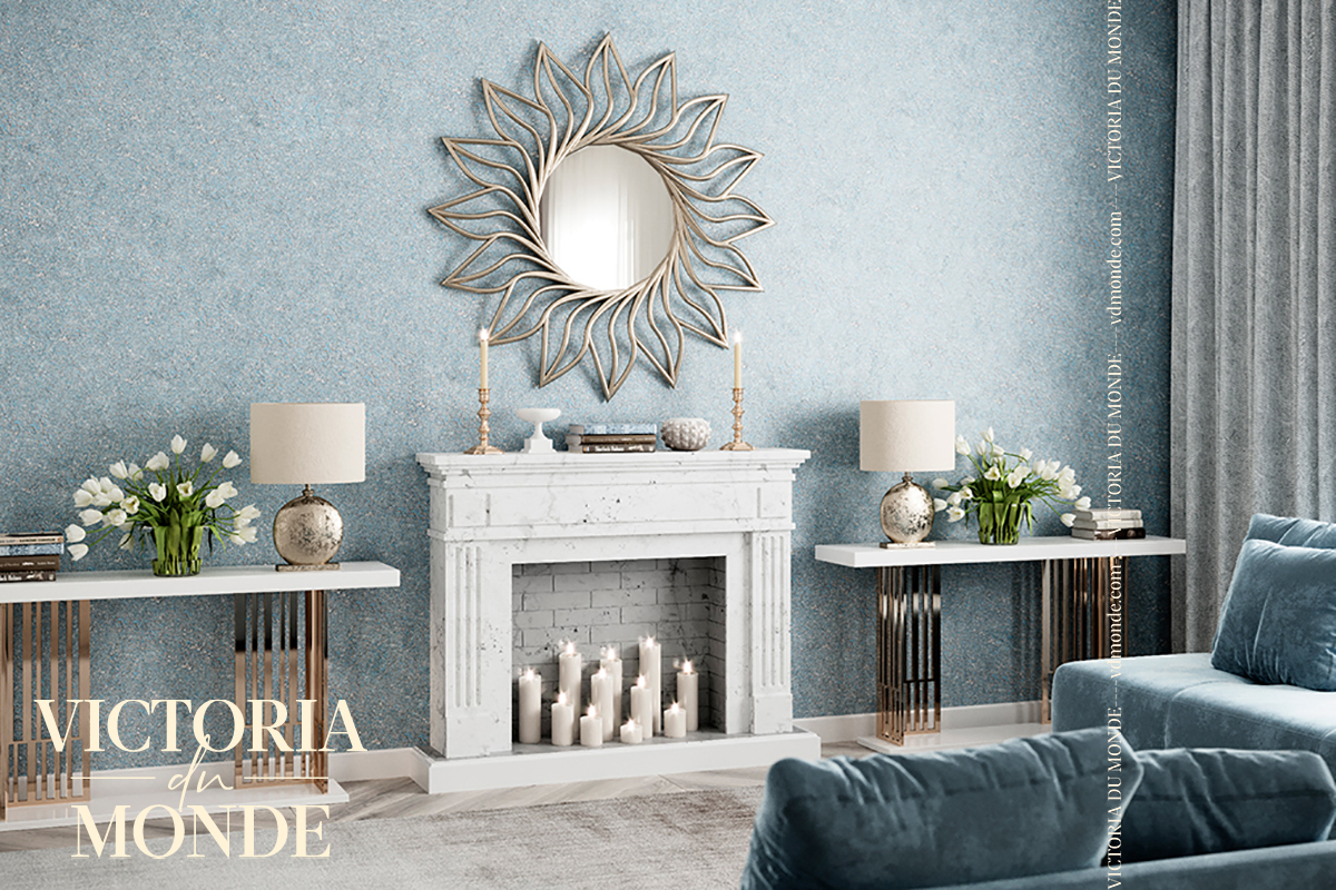 Жидкие обои Silk Plaster Жидкие обои Шелковая штукатурка Victoria Du Monde Versailles V104, Голубой