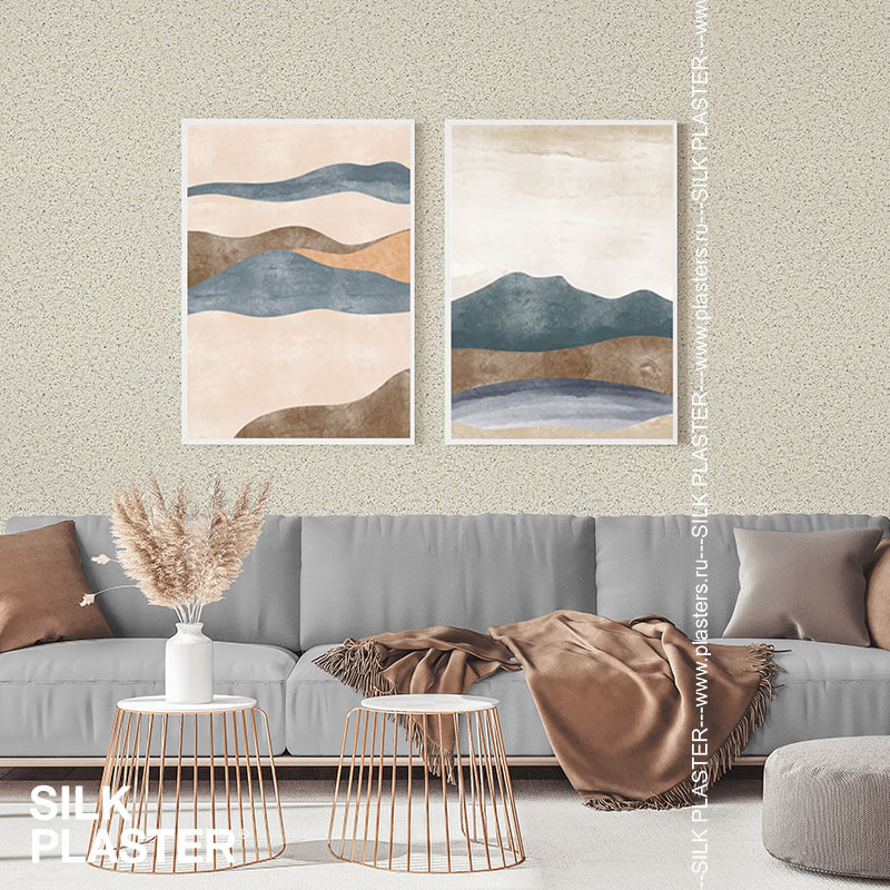 Жидкие обои Silk Plaster Декоративная штукатурка Mixart 022, Серый