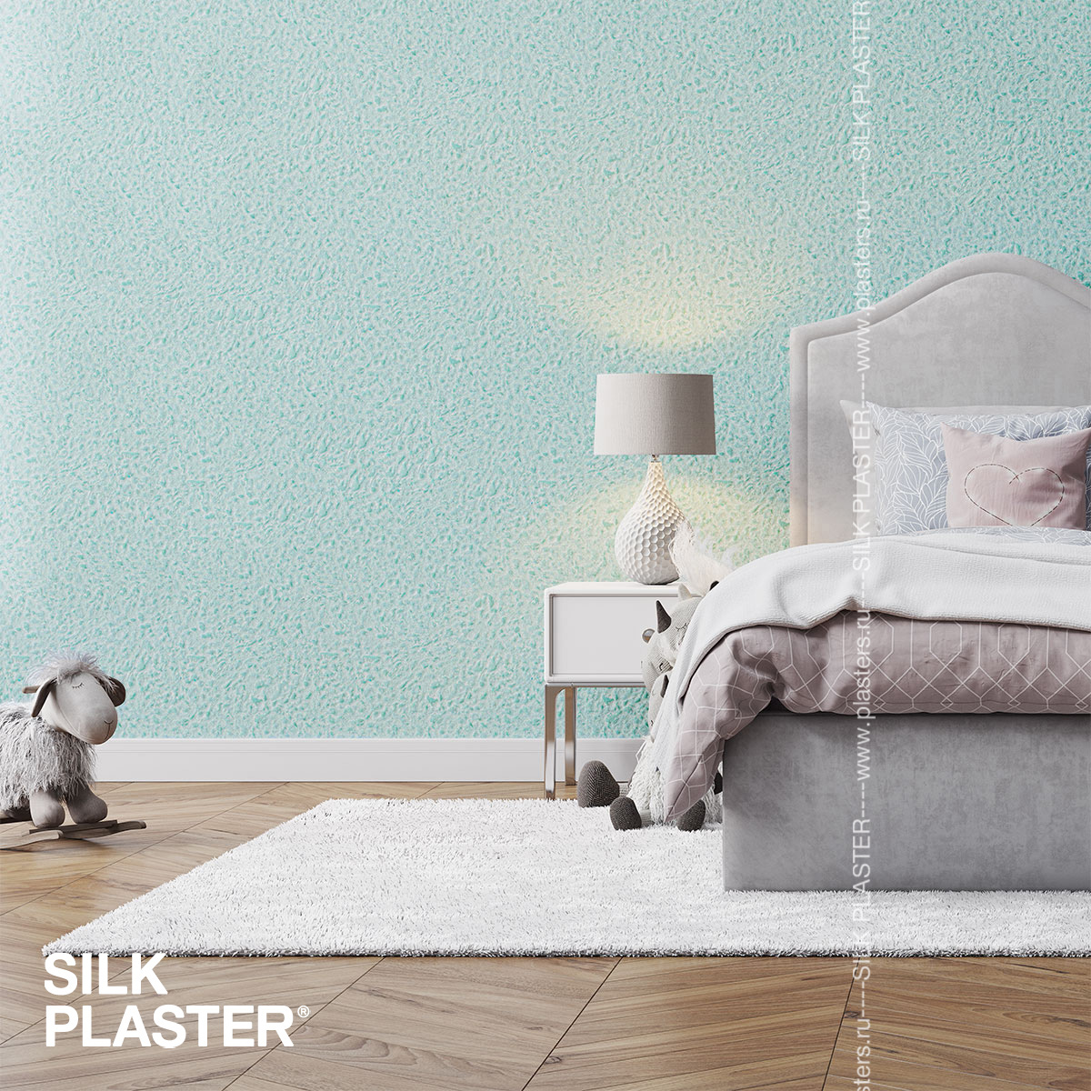 Жидкие обои Silk Plaster Жидкие обои Жидкие обои Victoria 723, Зеленый Голубой