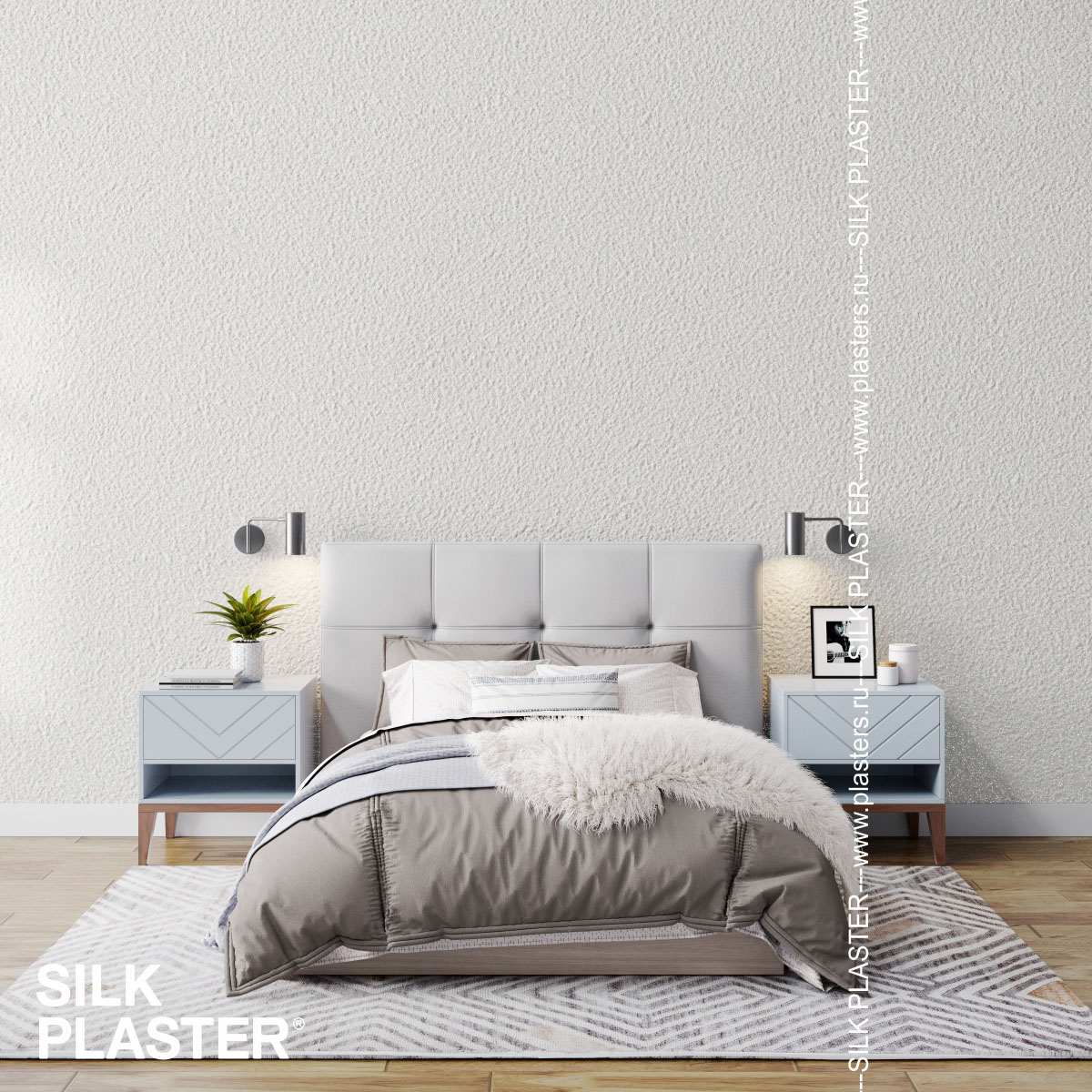 Жидкие обои Silk Plaster Жидкие обои Жидкие обои Ecoline 751, Серый Белый