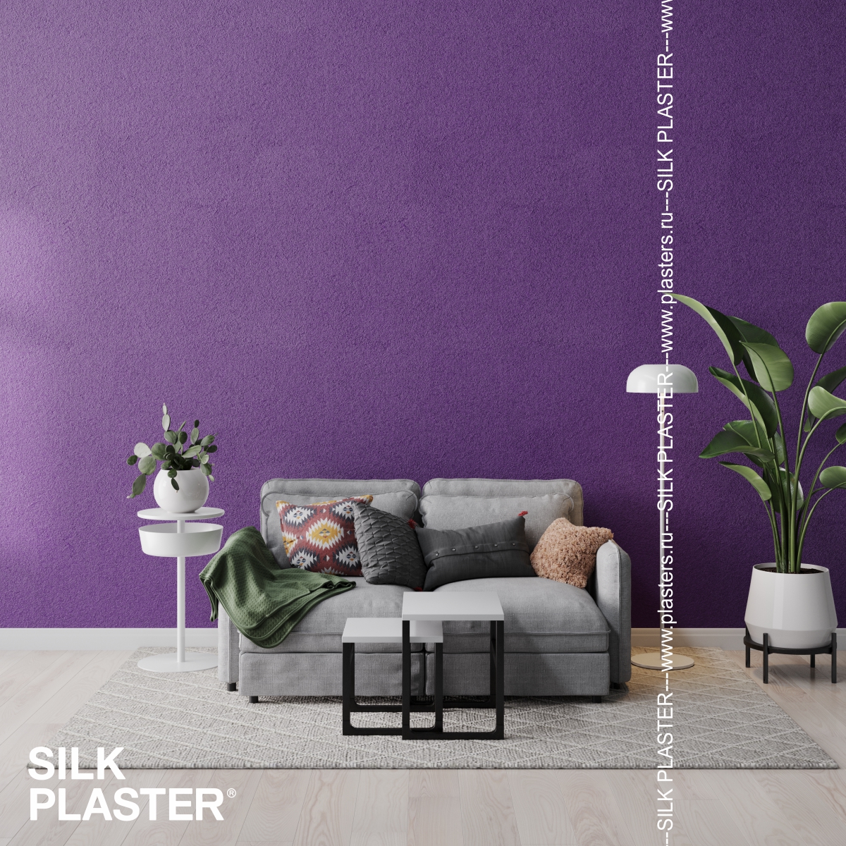 Жидкие обои Silk Plaster Жидкие обои Шёлковая штукатурка Art design 254, Фиолетовый