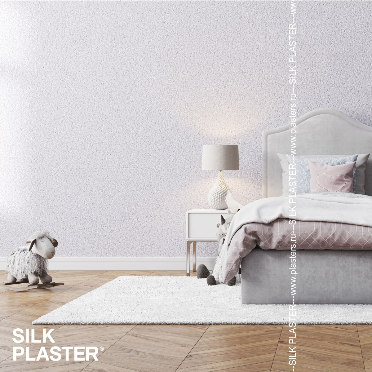 Жидкие обои Silk Plaster Жидкие обои Жидкие обои Ecoline 754, Розовый Серебро