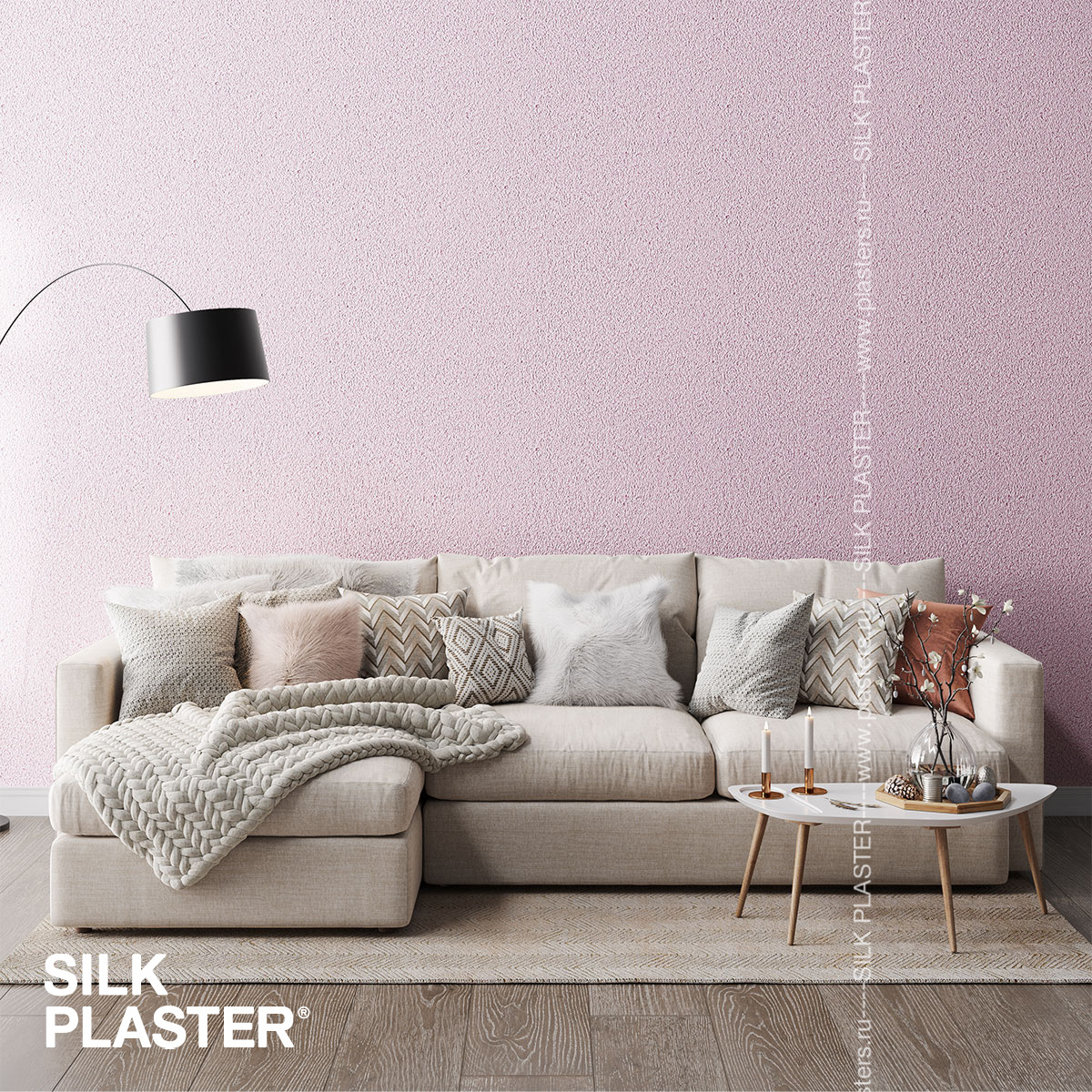 Жидкие обои Silk Plaster Жидкие обои Жидкие обои Master Silk MS-168, Фиолетовый