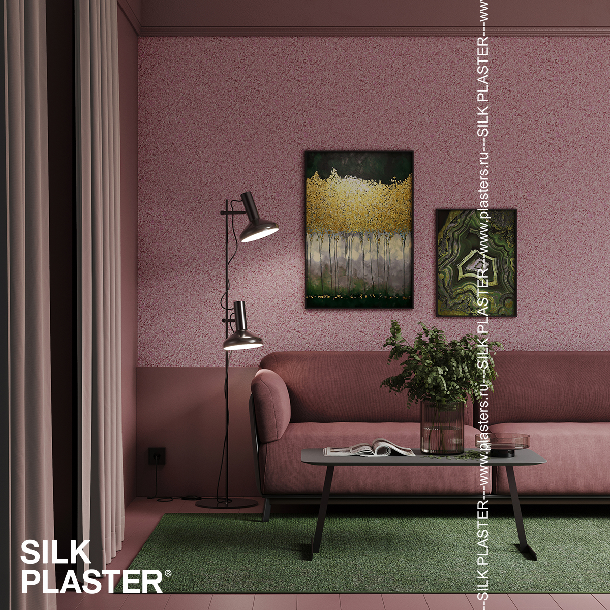 Жидкие обои Silk Plaster Жидкие обои Жидкие обои Victoria 713, Фиолетовый
