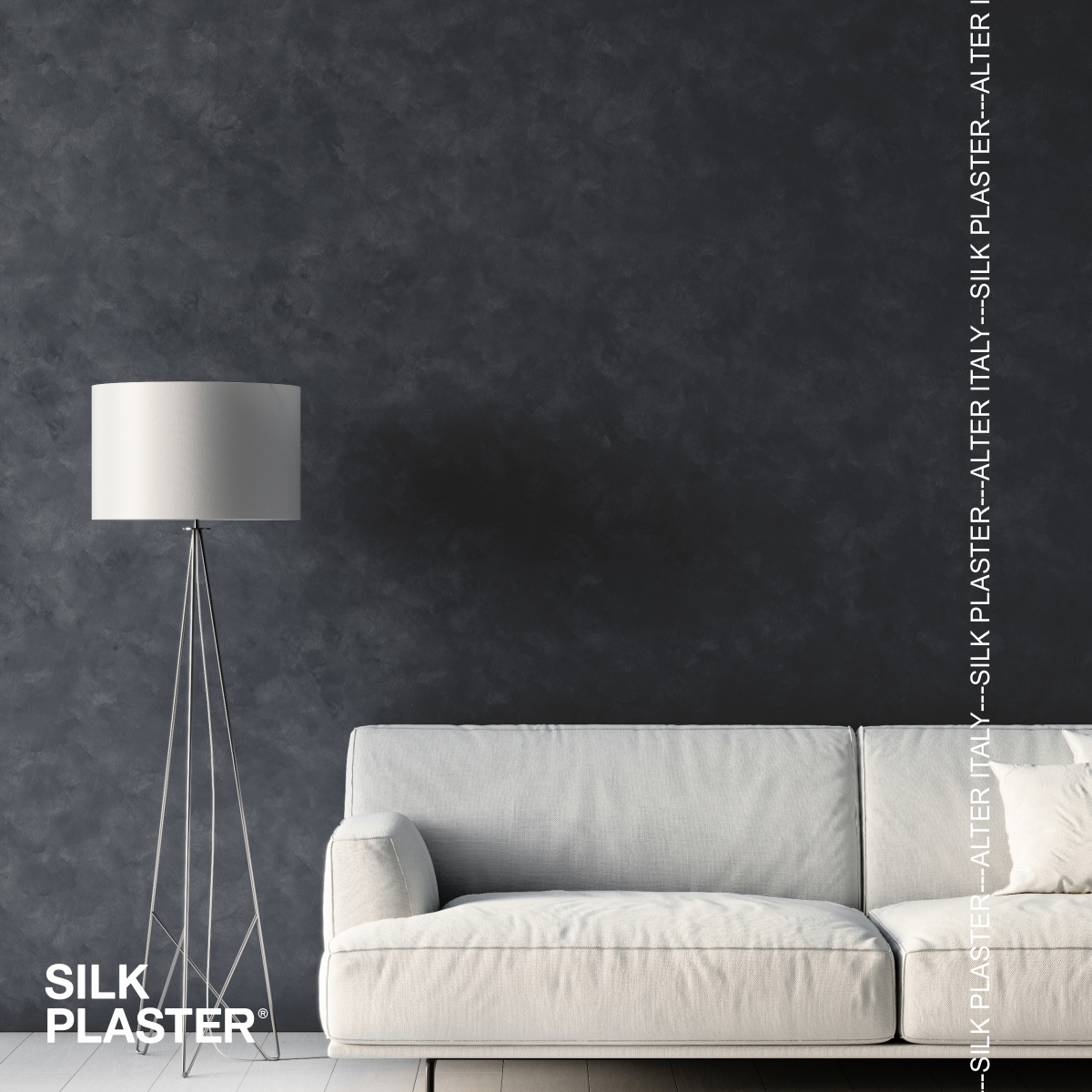 Жидкие обои Silk Plaster Декоративное покрытие BRIATICO 02-107, Черный