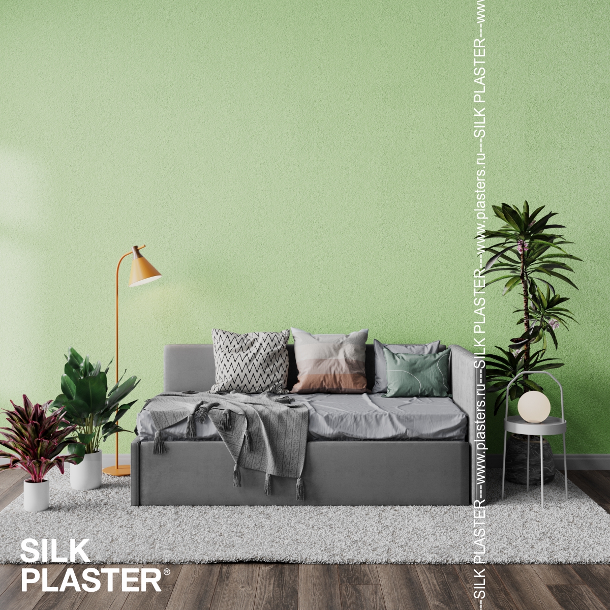 Жидкие обои Silk Plaster Жидкие обои Шёлковая штукатурка Art design 230, Зеленый