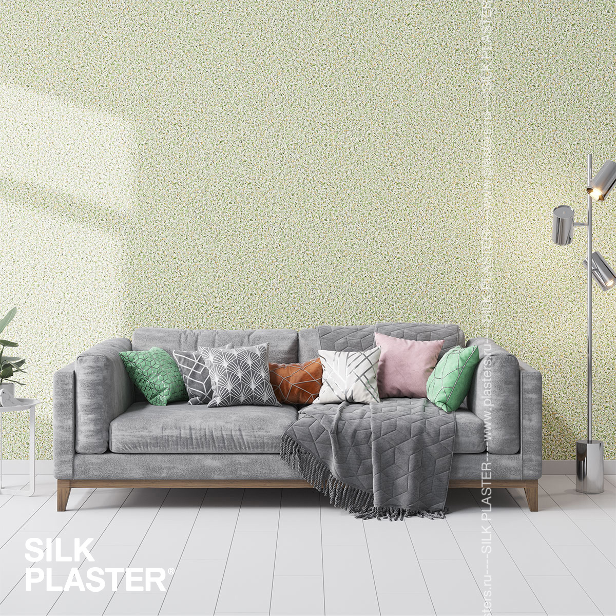 Жидкие обои Silk Plaster Жидкие обои Жидкие обои Prestige 407, Зеленый Желтый