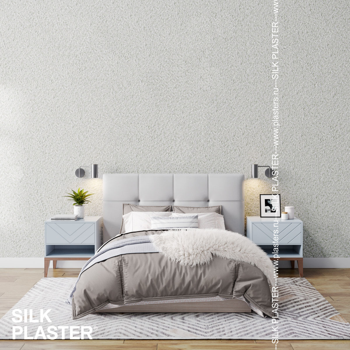 Жидкие обои Silk Plaster Жидкие обои Жидкие обои Ecoline 755, Серый Серебро